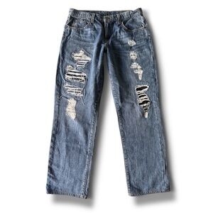 CARMAR NON-STRETCH DENIM LOW FIT JEAN BAGGY BLUE JEANS SZ 28